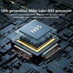 KUU 15.6" FHD Laptop, Intel Quad-Core N95, 16GB RAM, 1TB SSD, Silver