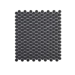 Jeffrey Court Shadow Mountain Gray 11.375 in. x 12.25 in. Penny Round Matte Porcelain Wall and Floor Mosaic Tile (0.967 sq. ft./Each) (97934)