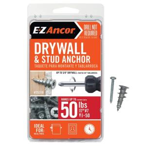 E-Z Ancor Stud Solver 50 lbs. Drywall and Stud Anchors (50-Pack) (25316)