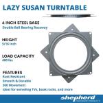 Everbilt6 in. Square Lazy-Susan Turntable with 400 lb. Load Rating (49548)