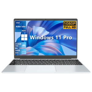 KUU 15.6" Laptop, Intel N95, 16GB RAM, 512GB SSD, Windows 11 Pro
