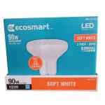EcoSmart 90-Watt Equivalent BR40 Dimmable ENERGY STAR LED Light Bulb Soft White 2-Pack (BR40-1D 15W E26 120V 2700K)