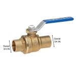 Everbilt 3/4 in. SWT x 3/4 in. SWT Full Port Lead Free Brass Ball Valve (116-4-34-EB)