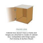 Everbilt 5 Pair Framelesss 35 mm 110-Degree Full Overlay Soft Close Nickel Cabinet Hinge (10 Pieces) (H32636C-NP-U10)