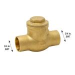 Everbilt 3/4 in. Brass Sweat x Sweat Solder Swing Check Valve(101-504EB)