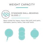 Everbilt 1 Pair 14 in. Full Extension Side Mount Ball Bearing Drawer Slide Set 1-Pair (2 Pieces) (D80614E-ZP-W0)