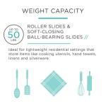 Everbilt 1 Pair 24 in. Soft-Close Full Extension Side Mount Ball Bearing Drawer Slide Set 1-Pair (2 Pieces) (D94224E-ZP-W0)