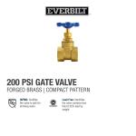 Everbilt 3/4 in. x 3/4 in. Brass FPT Compact-Pattern Threaded Gate Valve (100-404EB)