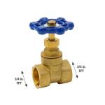 Everbilt 3/4 in. x 3/4 in. Brass FPT Compact-Pattern Threaded Gate Valve (100-404EB)