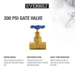 Everbilt 3/4 in. Brass C x C Compact-Pattern Gate Valve (100-454EB)