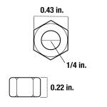 Everbilt 1/4 in.-20 tpi Zinc Hex Nut (100-Pack) (801730)