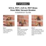 Everbilt 3/4 in. FHT x 3/4 in. MHT Hose Bibb Valve Vacuum Breaker (VACBFPZ4EB)
