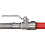 Everbilt 3/4 in. PTC x 3/4 in. FIP x 18 in. Braided Stainless Steel Water Heater Connector with Ball Valve(EBBS34PF18BV)