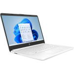 HP Stream 14" Laptop, Celeron N4120, 4GB RAM, 64GB eMMC + 64GB SD Card, Snowflake White, Windows 11 (S Mode)