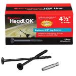 FastenMaster HeadLOK 3/8 in. x 4-1/2 in. Flat Head Structural Wood Screws for 3/8 in. Lag Bolt Replacement 50-Pack (FMHLGM412-50)