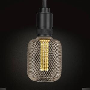 Feit Electric 25W Equivalent Dimmable Vintage Oversized E26 LED Light Bulb With Mesh Cage Acrylic Filament Matte Gold Soft White 2700K (CG/AYC/MG/927CA/HDRP)