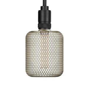 Feit Electric 25-Watt Equivalent Dim Vintage Oversized E26 LED Light Bulb W/ Mesh Cage Acrylic Filament Matte Gold Soft White 1-Pack (CGAYCMG/L/927CA/HDRP)