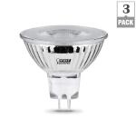 Feit Electric 50-Watt Equivalent MR16 GU5.3 Bi-Pin Dimmable 12-Volt Track Lighting 90+ CRI LED Flood Light Bulb, Daylight 3-Pack (BPEXN/950CA/3)
