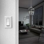 Feit Electric 60-Watt Equivalent B10 E12 Candelabra Dim White Filament Clear Glass Chandelier LED Light Bulb Daylight 5000K 3-Pack (CTC60950CAWFILHDRP/3)