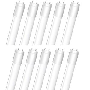 Feit Electric 32-Watt 4 ft. T8 G13 Type A Plug and Play High Output Linear LED Tube Light Bulb, Daylight Deluxe 6500K 10-Pack (T848HO/865/LED/10)