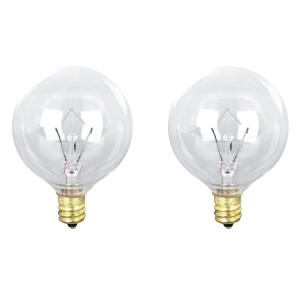 Feit Electric 20-Watt Soft White (2700K) G12 1/2 Candelabra E12 Base Dimmable Incandescent Light Bulb 2-Pack (BP20G121/2/HDRP)