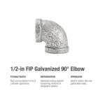 Southland 1/2 in. FIP Galvanized Malleable Iron 90-Degree Elbow Fitting (510-003HN)