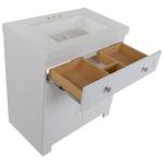 Glacier Bay Everdean 31 in. W x 19 in. D x 34 in. H White Single Sink Freestanding Bath Vanity with White Cultured Marble Top