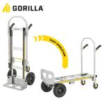 Gorilla 1,000 lbs. Capacity Convertible All Aluminum Hand Truck with Multi-Grip Power Handle, Wide Load Toe Plate Technology (GHA2-10)