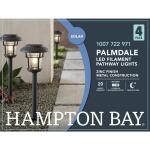 Home Decorators Collection Palmdale 20 Lumen Gray LED Weather Resistant Outdoor Solar Path Light with Glass Lens 4-Pack (NXT-2364-V-4PK)