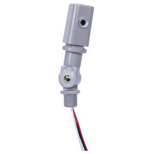 Intermatic NIGHTFOX 1,000-Watt LED/Incandescent Stem and Swivel Electronic Photocontrol, Gray (EK4236SD89)