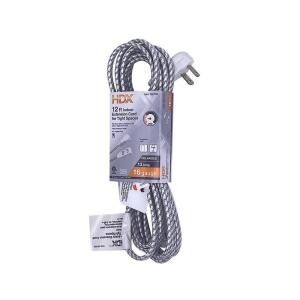 HDX 12 ft. 16/2 Light Duty Indoor Braided Tight Space Extension Cord, Grey/White ( FSEX60)