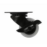 Everbilt 2 in. Rigid Plate Caster with Gray Rubber-Like TPR, Steel, 90 lbs. Load Rating (4033245EB)