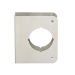 Prime-Line 1-3/8 in. x 4-1/2 in. Thick Stainless Steel Lock and Door Reinforcer, 2-1/8 in. Single Bore, 2-3/8 in. Backset (U 9589)