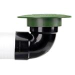 NDS Pop-Up Drainage Emitter with Elbow for 3 in. Drain Pipes, Green Plastic (322G)