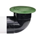 NDS Pop-Up Drainage Emitter with Elbow for 4 in. Drain Pipes, Green Plastic (422G)