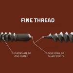 Grip-Rite #6 x 1-1/4 in. #2 Phillips Bugle Head Fine Thread Drywall Screws 1 lb. Box (114DWS1)