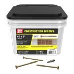 Grip-Rite #9 x 3 in. Star Drive Dual Flat Head Coarse Construction Screws 25 lb. Box (3GCS25BK)