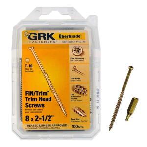 GRK Fasteners #8 x 2-1/2 in. Star Drive Trim Finishing Head Screw (100-per Pack) (119730)