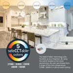 HALO 5/6 in. 10.9-Watt RL Night Light Recessed LED Retrofit Module, 1000-Lumens, Selectable CCT, D2W (RLNL56109FSD2W1EWH)