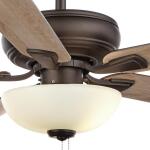 Hampton Bay Rothley II 52 in. Indoor LED Bronze Ceiling Fan with Light Kit, Downrod, Reversible Motor and Reversible Blades (52051)