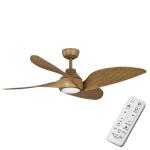Hampton Bay Fernbrooke 52 in. Indoor/Outdoor Brown Oak Ceiling Fan with Adjustable White Integrated LED and Remote Control (59065)