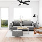 Hampton Bay Morland 52 in. Smart Indoor/Covered Outdoor Matte Black Ceiling Fan with Remote and Integrated LED