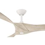 Hampton Bay Blair 52 in. Indoor/Outdoor White Ceiling Fan with Natural and Warm White Blades (34776-HBUW)
