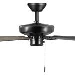 Hampton Bay Bayfield 52 in. Indoor Matte Black Dry Rated Downrod Ceiling Fan with 5 Reversible Blades (52193)