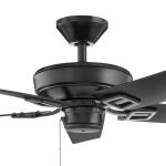 Hampton Bay Bayfield 52 in. Indoor Matte Black Dry Rated Downrod Ceiling Fan with 5 Reversible Blades (52193)