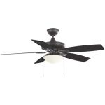 Hampton Bay Gazebo III 52 in. Indoor/Outdoor Wet Rated Natural Iron Ceiling Fan with LED Bulbs Included (YG836A-NI)
