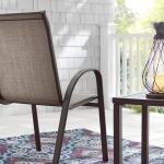 Hampton Bay Mix and Match Stackable Steel Sling Outdoor Patio Dining Chair in Riverbed Taupe, Brown (FCS00015J-RB)