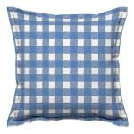 Hampton Bay 18 x 18 Outdoor Square Throw Pillow with Flange in Watercolor Gingham Lake (HR13T05B-9D4)