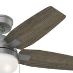 Hunter Antero 44 in. Hunter Express Indoor Matte Silver Ceiling Fan with Light Kit Included (52126)