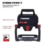 Husky 6,000 Lumen Hybrid LED Work Light with Rechargeable Battery (7903802012)